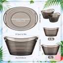 Patelai 6 Pcs Plastic Ice Buckets with Handles,7 Liter,Black Clear (EXP 01/01/27)