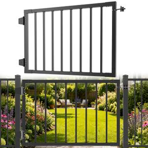 32" H x 48" W Aluminum Deck Gate, Outdoor Deck Gate with Hinges and Latch