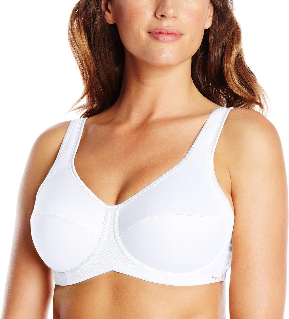 Freya Women's Active Core Underwire Sports Bra (38DD, White)