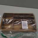 ALELION Acacia Wood Coffee Station Organizer for Countertop  7 Compartments Coffee Bar Accessories and Organizer with Removable Dividers  Coffee and Tea Condiment storage Organizer