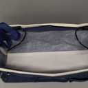Bedside Storage Caddy/Bedside Hanging Storage Bag for Headboards Bunk Beds Dorm Rooms Book Phone Magazine Holder (Navy Blue)