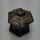 Twinkle Star Wild Bird Feeder Hanging for Garden Yard Outside Decoration, Hexagon Shaped with Roof (7.9 x 7.9 x 8.7 inches, *Bronze)