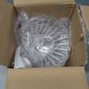 VIJIV Crystal Acrylic Trumpet Vase for Wedding Centerpieces & Home Decor - 21.7" Clear Flower Stand with Ribbed Texture, Gold Accents, Table/Floor Vase for Events, Bridal Showers & Boho Weddings