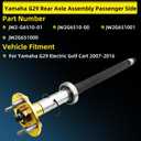 reemplazo JW2-G6510-00 Rear Axle Assembly for Yamaha G29 Electric Golf Cart 2007-2016, Passenger Side Rear Axle Assembly JW2-G6510-01 JW2G651001 (Blue)