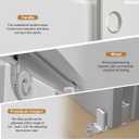 Bypass Sliding Door Hardware 48", Bypass Wardrobe Closet Door Track Set, Smoothly and Quietly, for 2 Door System, XC47-48"