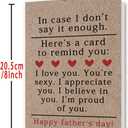 4 x Sweet Fathers Day Cards Gifts for Boyfriend Husband, Happy Father's Day Cards Gifts from Wife Girlfriend, Wonderful Father's Day Card to My Favorite Father, Love Card
