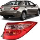 Silscvtt Passenger Side Outer Tail Light Replacement for Toyota Corolla 2017 Tail Lamp Right Side 8155002B00 TO2805130