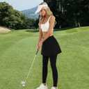LouKeith Skirted Leggings for Women Athletic Skirt with Leggings Tennis Skirt Yoga Running Golf Skirts with 4 Pockets (Black, XL)
