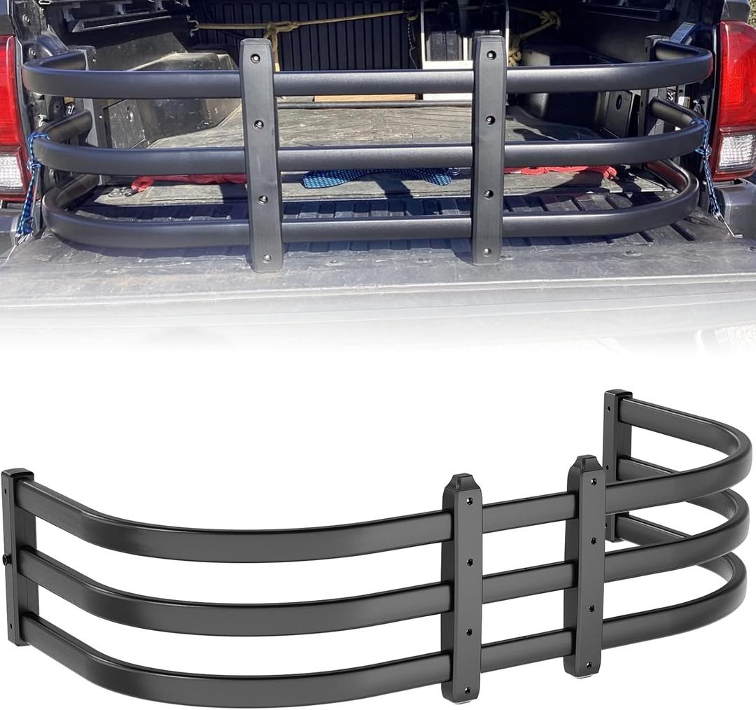 Truck Bed Extender, Aluminum Tailgate Extender, 55"-68" Adjustable Length, Drill Required, Fits for Tacoma, Gladiator, Frontier, Colorado/Canyon, Ranger, Ridgeline