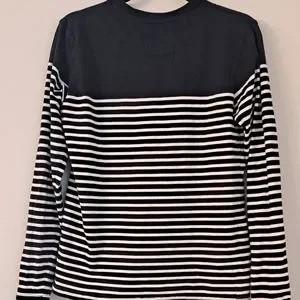 Women's Casual Striped Long Sleeve Tops Crew Neck Knit Basic T Shirts, Navy, , XL