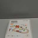 Tiny Land Wooden Train Set for Toddler - 39 Pcs- with Wooden Tracks Compatible with Major Brands - Expandable, Changeable-Train Toy for 3 4 5 Years Old Girls & Boys