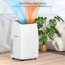 GarveeHome 14000BTU Dual Hose Inverter Portable Air Conditioner, Cooler, Heater, Dehumidifier & Fan w Remote Control, Floor AC Unit Sleep Mode 42db, 24H Timer, Cool Room up to 750 Sq Ft w Window Kit