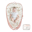Baby Lounger - Babies Nest for Newborn, Breathable & Soft Organic Cotton Lounger, Portable Baby Lounger for Home & Travel, Ideal Newborn Essentials, Pink Bear