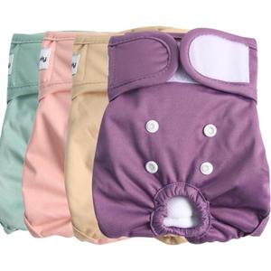 Washable Female Dog Diapers for Large Dogs,4 Pack Reusable Doggie Diapers Super Absorbent Dogs Pants in Period,Heat Cycle,Incontinence,Excitable Urination,XXLarge