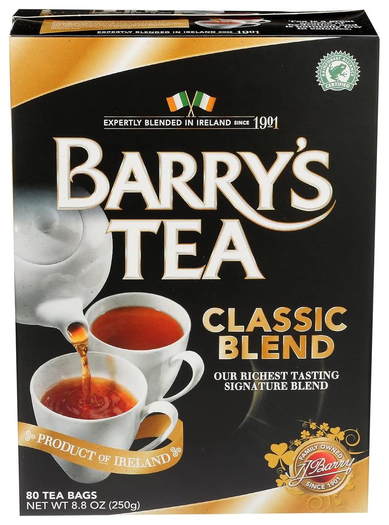  Barry's Tea Bags, Classic Blend, 80 Count, 8.8 Oz, (00102506) BBD : 08/29/26
