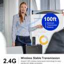 Aokeo Wireless Microphone Headset, UHF Wireless Headset Mic System, 160ft Range