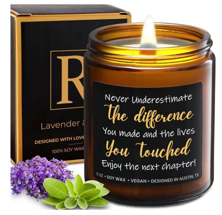 Set of 2 R Candle Lavender And Sage 100% Soy Wax, 9oz