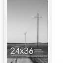24x36 Picture Frame Set of 5, White Poster Frame, Display Pictures 20 x 30 with Mat or 24 x 36 Without Mat for Horizontal or Vertical Wall Mounting, Wall Gallery Frame for Artwork