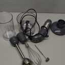 Mueller Multistick 800W 4-in-1 Immersion Blender Handheld, 12 Speed Hand Mixer - Turbo Boost, Heaviest Duty Copper Motor, Titanium Blades Hand Blender, Milk Frother Wand, Whisk, Beaker, Chopper, Grey