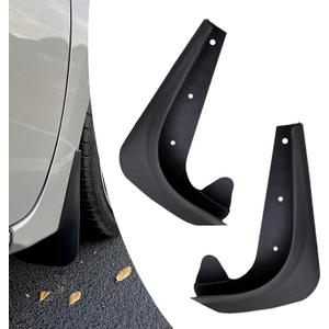 2 PCS Car Mud Flaps, Rear Tire Anti-splash Tight Fit Fender Mudguard Kit, Waterproof All-weather Chassis Protective Trim, Universal Easy Modification Accessory for Cars SUVs Trucks (Black)