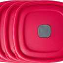 3/5/7 Cup Replacement Lids for Rubbermaid Food Storage Containers Steam Vent (4-Pack, Red)