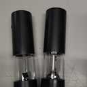 Electric Salt and Pepper Grinder Set Automatic Battery Pepper Mill Shakers Adjustable Coarseness Upgraded Larger Capacity with Led Home and Kitchen Appliances Birthday Gifts for Women Mom (Black/Black)