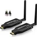 iPazzPort Wireless HDMI Transmitter and Receiver, 165ft Range, Plug and Play, Support 2.4/5GHz 1080P HD Extender Adapter Streaming Audio Video from Laptops, PC, TV Box, Cameras to TVs/Projectors.