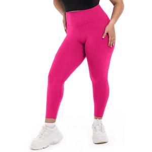 SINOPHANT Plus Size Leggings for Women, High Waisted Tummy Control Buttery Super Soft Black Yoga Pants for Workout Running (4X-Large, Hot Pink)