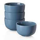 DOWAN 5.8" Deep Soup Bowls & Cereal Bowls - 30 Ounces Large Bowls Set of 4 for Kitchen - Ceramic Bowls for Cereal, Soup, Oatmeal, Salad, Ramen, Noodle, Rice - Dishwasher & Oven Safe (Airy Blue)