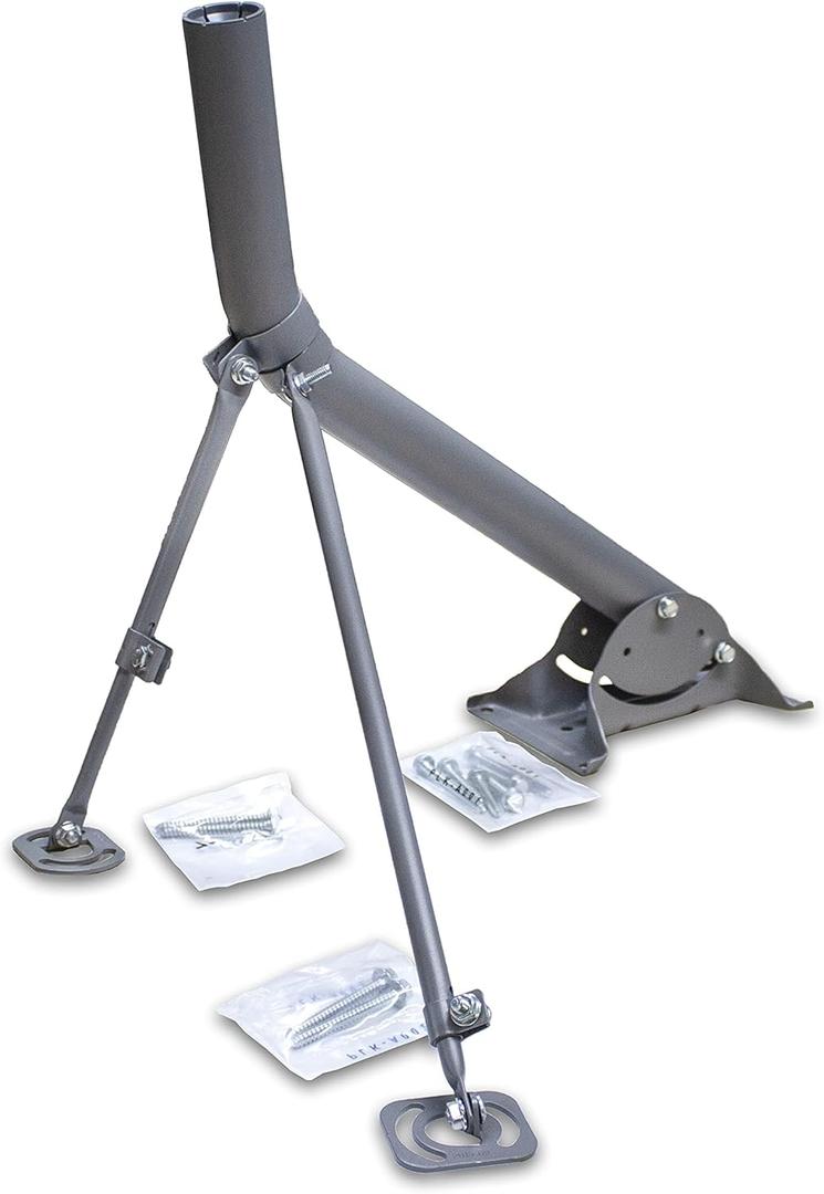 SatelliteSale Universal J Pipe Antenna Mast 2 Outdoor with Monopoles for Mounting Satellite Dish HDTV