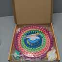 READAEER Round Knitting Looms Set Craft Kit Tool with Hook Needle and Pompom Maker