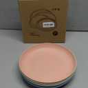 LuckyZone 10 Inches Unbreakable Wheat Straw Plates - Reusable Plate Set - Dishwasher & Microwave Safe - Perfect for Dinner Dishes - Healthy, BPA Free & Eco-Friendly (10 Inches), 4 Pcs