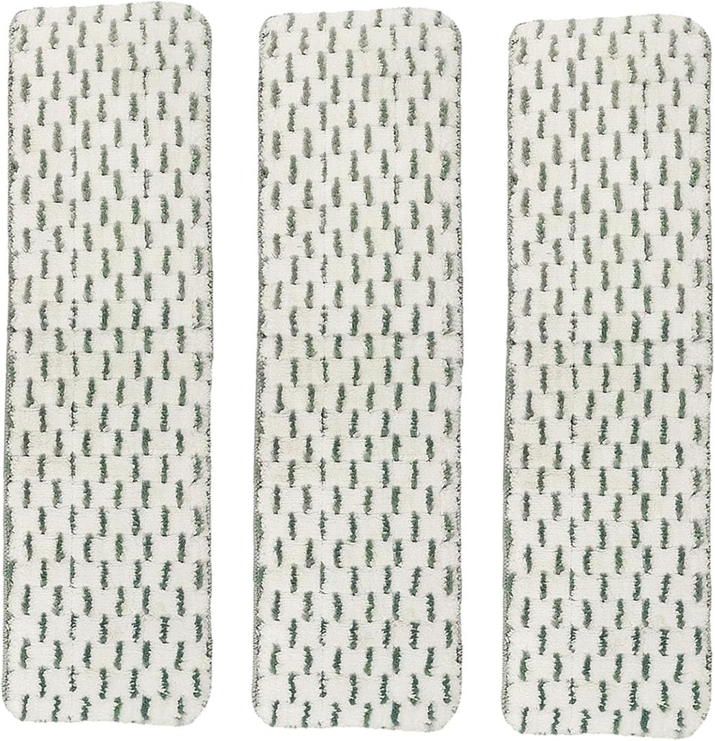 3 Pack New Powerful Cleaning Pad for Bona Mop, Reusable Mop Replacement Refill Pads for Hardwood Floors, ThreeZone Cleaning Design for Faster Cleaning