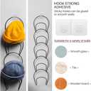 WINIT Hat Rack Caps Rack Holder,10 Rings Hat Organizer Cap Holder Organizer (Door Hooks and Sticky Hooks Include),Door/Wall/Clothes Rod Hanger Storage Hat Organizer for Baseball, Caps, Towel