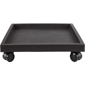 15.3 Inch Square Rolling Plant Caddy Saucer with Wheels, Heavy Duty Wheeled Planter Stand for Potted Plant, Coaster Roller Base Tray with Casters, Flower Pot Dolly Holder for Indoor Outdoor