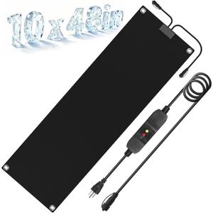 10x48in Heated Snow Melting Mats,No-Slip Rubber Heated Outdoor Mats,Snow and Ice Melting Mats for Winter Outdoor Stairs,Steps,Doorways,Walkways,Driveway,3 in/h Melting Speed