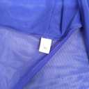 Allegra K Women's 3/4 Sleeve Sheer Mesh Shrug Open Front Cropped Bolero Cardigan (Blue, XL)