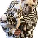 Matching Dog and Owner Clothes Separately Sold,Striped Mom Dad Dog Hoodie for Small Dogs Cats,Puppy Sweatshirt Fall Winter (Black,Owner S)