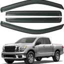 4 PCS CHYKORLA Window Visor Rain Guards Fit for 2022 2023 Nissan Frontier Crew Cab, Tape-on Side Wind Window Deflectors, Outside Mount Smoke Tinted Vent Visors Shade Shield