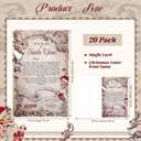 2 x 20 Set Christmas Official Letter Set Letter from Santa Claus Includes Envelope and Stickers Personalized for Kids from Santa Xmas Party Favors Gifts Kits Xmas Greetings Cards(Brown,Vintage)