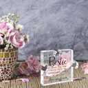 Bestie Gifts for Women Friendship 3.93.20.4 Inch Acrylic Puzzle Desk Decor - Unique BFF Keepsake Gift for Birthday, Christmas, Anniversary - Bestie Present Idea