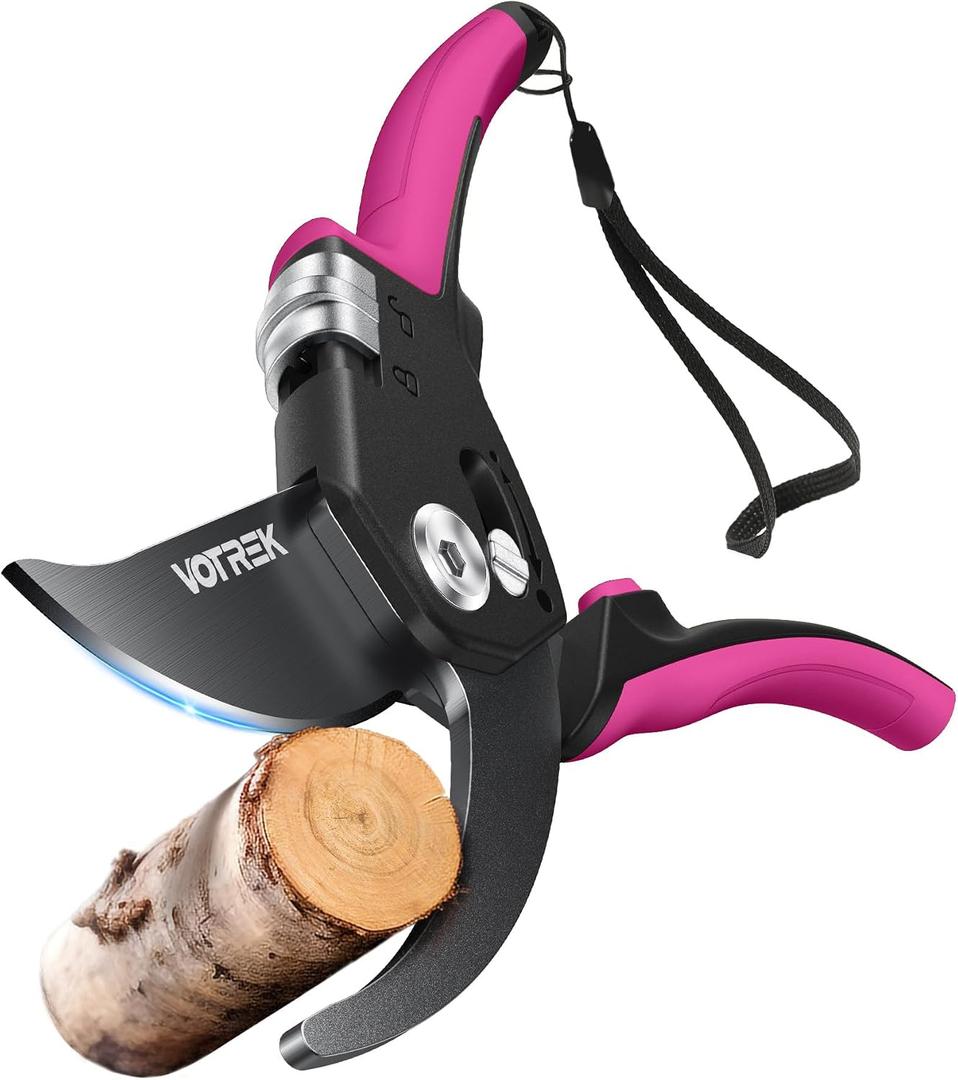 VOTREK Garden Shears, Patented Stepless Handle Opening for All Hand Sizes