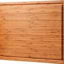 Allsum Extra Large Carbonized Bamboo Wood Cutting Boards for Kitchen, Huge Chopping Board with Juice Grooves & Handles Resisting to Warping and Cracking, Huge Charcuterie Boards, 24"L x 18"W