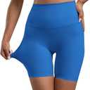 Women Workout Impact Shorts Comfortable Smooth Yoga Short Pants Stretchy High Waisted Butt Lifting Biker Shorts S/M
