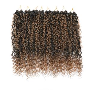 8 Packs Goddess Faux Locs Crochet Hair for Black Women, Long Goddess Locs Crochet Hair, Boho Style Locs, River Hair with Curly Ends (22Inch, OT27#, 8Packs)