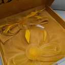 dressfan Wide Brim Fascinator Derby Hats for Women,20s Linen Detachable Flowers Big Fascinator Hat with Headband for Derby Church Wedding Tea Party,X38-Yellow (Yellow)