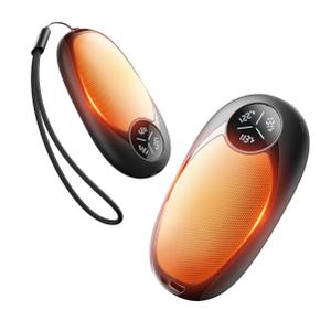 Hand Warmers Rechargeable 2 Pack Electric Hand Warmers Magnetic, 24Hrs Long Soft Heating Pocket Heater Gifts for Men Women Christmas Hiking Golf Hunting Ski