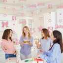 3 x Pink Rose Gold Sweet 13 Decorations for Girls Kit,Pre-Strung 13th Glitter Twinkle Stars, Bows & Number 13 Birthday Hanging Streamer Banner Supplies,Happy Thirteen Party Dcor Supplies