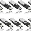 Wholesale 10 Pack Small Capacity 1MB Black USB 1.0/1.1 Flash Drives Swivel U Disk Memory Stick, (Not 1GB)