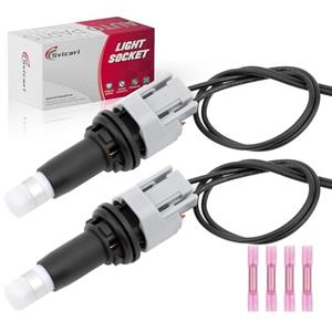 Svicari 2PCS Headlight Side-Marker Light Socket with Wire Harness w/Connector Fit for Toyota 4Runner Camry 4Runner Highlander Tacoma for Lexus ES330 GX460 IS250 LS460 Replace #90075-60077